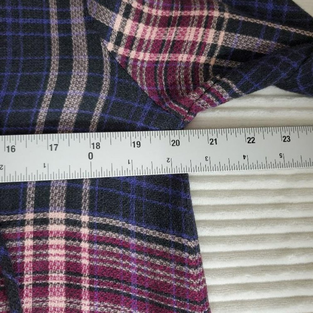 Cloth and Stone Anthropologie Dress Womens M Versify Plaid Tunic Shirt Dress - Picture 9 of 12